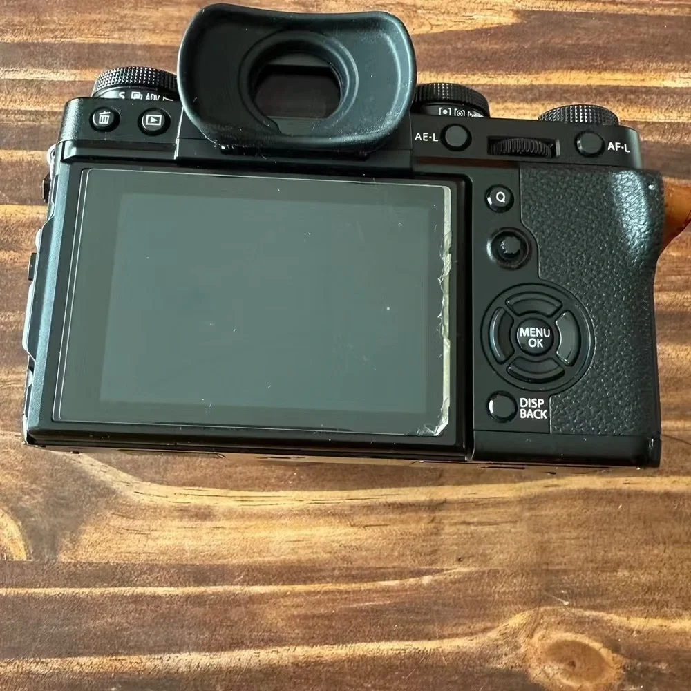 Fujifilm X-T3 Black Mirrorless Camera with Black XF Lens and Gold Accent